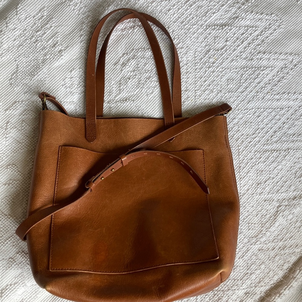 Madewell Medium Transport Tote Leather